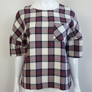 NEW Zara Plaid Blouse
